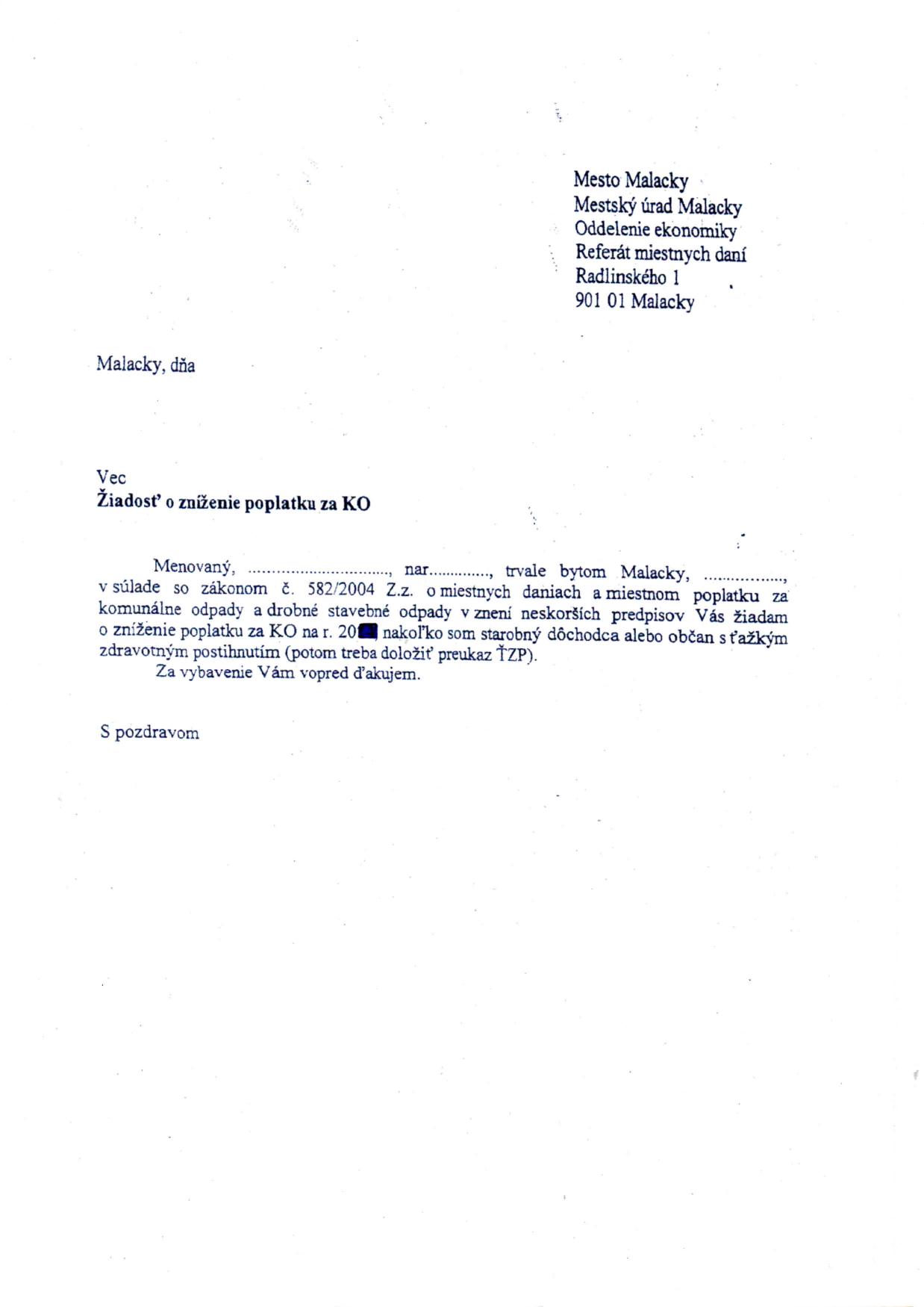 žiadosť o zníženie KO-page-001